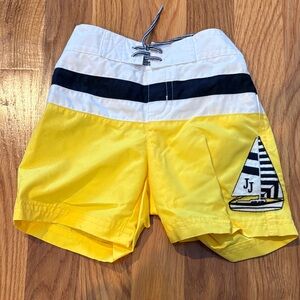 Janie and Jack Yellow and White Kids Shorts